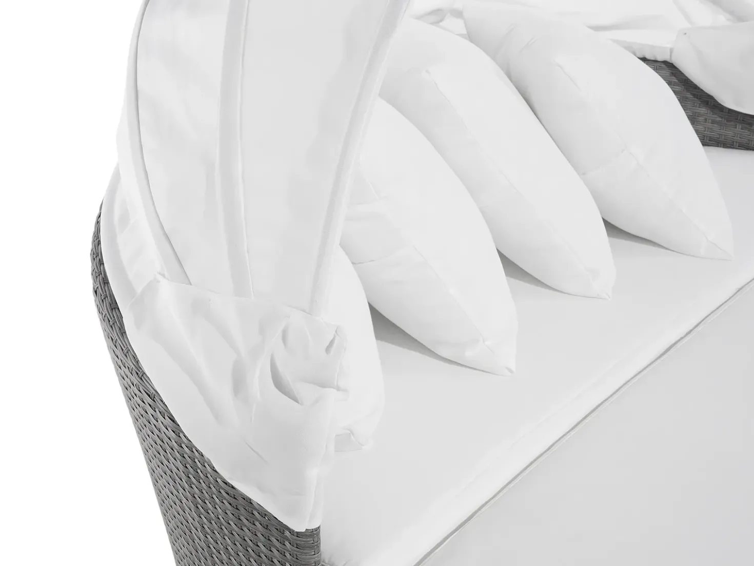 Lettino da giardino SYLT LUX Rattan sintetico (PE) Grigio