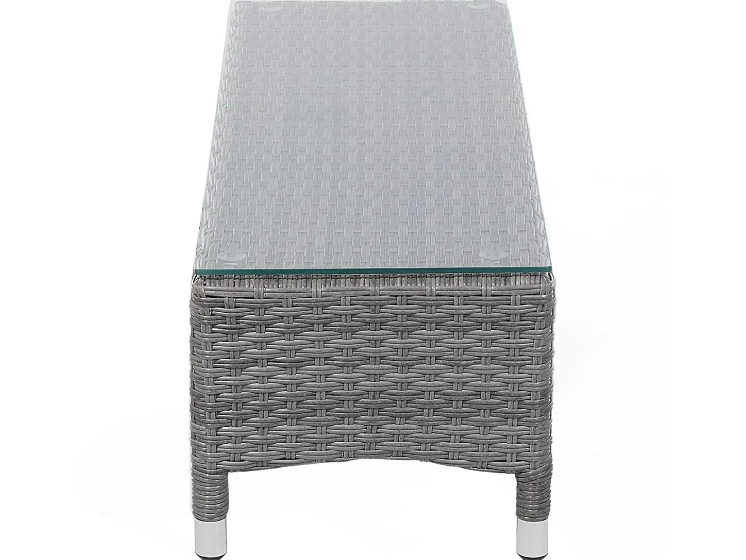 Lettino da giardino SYLT LUX Rattan sintetico (PE) Grigio
