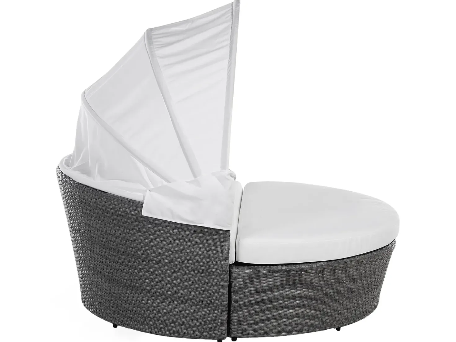 Lettino da giardino SYLT LUX Rattan sintetico (PE) Grigio