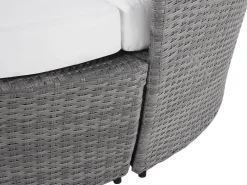 Lettino da giardino SYLT LUX Rattan sintetico (PE) Grigio