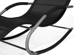 Lettino Prendisole a Dondolo CARANO Metallo Nero