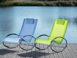 Lettino Prendisole a Dondolo CAMPO Metallo Verde lime