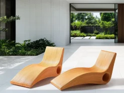 Lettino Prendisole AIROLE Rattan Marrone