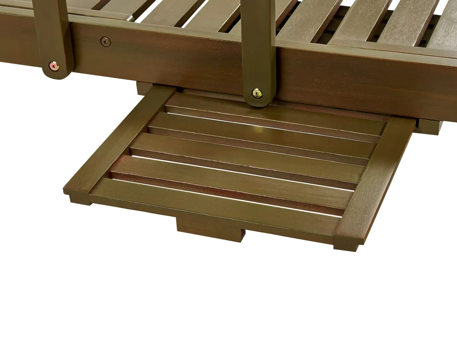 Lettino Prendisole AMANTEA II Legno d'acacia Marrone scuro