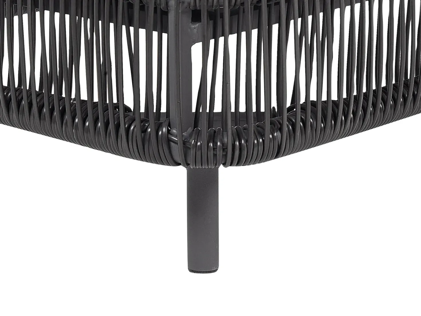 Lettino Prendisole con Cuscino OSINI Rattan sintetico (PE) Grigio