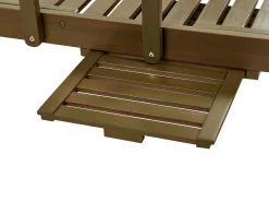 Lettino Prendisole con Cuscino AMANTEA PREMIUM II Legno d'acacia Rosso