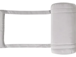 Lettino Prendisole con Cuscino AMANTEA PREMIUM II Legno d'acacia Grigio chiaro