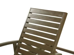 Lettino Prendisole con Cuscino AMANTEA PREMIUM II Legno d'acacia Grigio chiaro