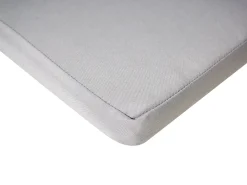 Lettino Prendisole con Cuscino AMANTEA PREMIUM II Legno d'acacia Grigio chiaro