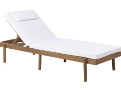 Lettino Prendisole con Cuscino MARCETELLI Legno d'acacia Bianco