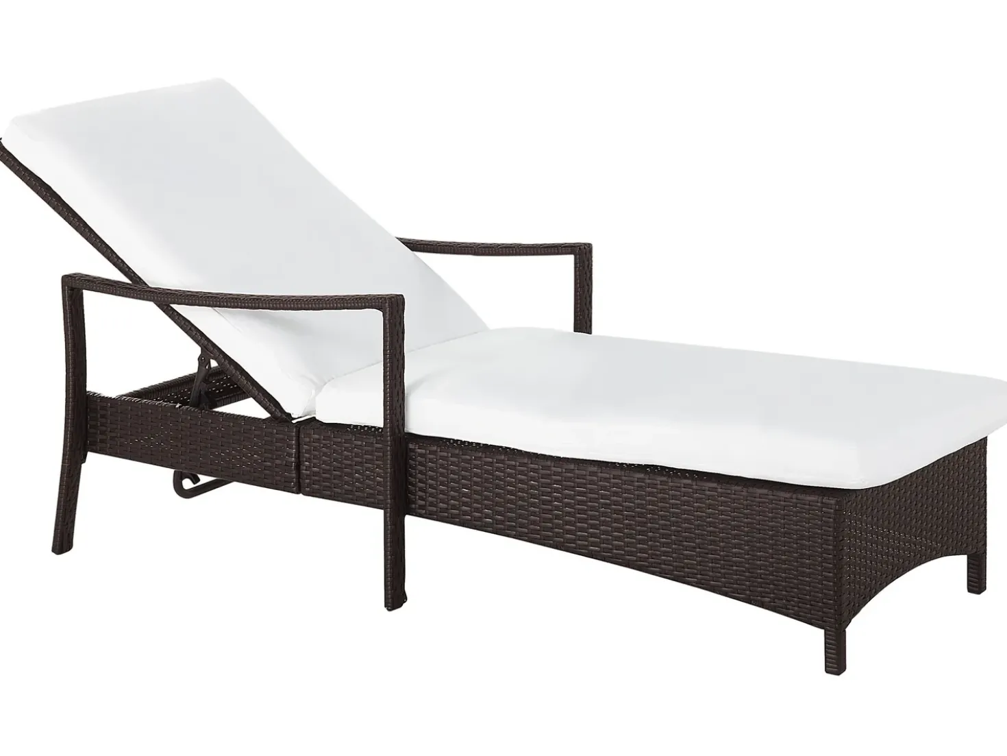 Lettino Prendisole con Cuscino VASTO Rattan sintetico (PE) Marrone
