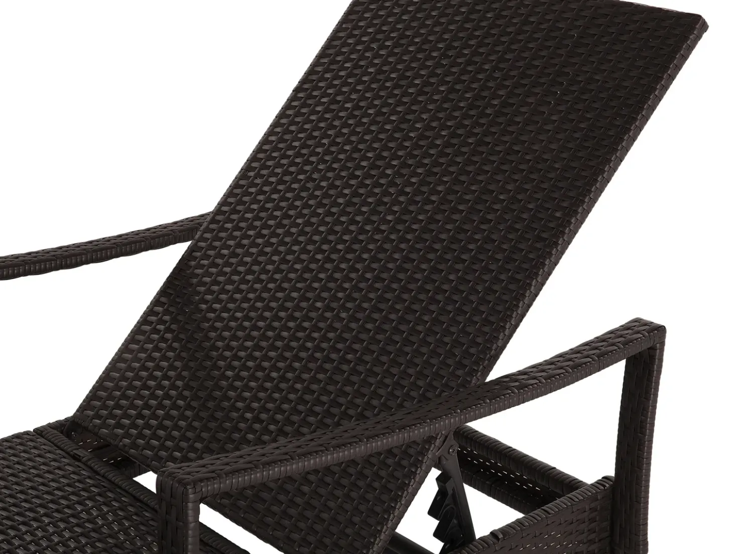 Lettino Prendisole con Cuscino VASTO Rattan sintetico (PE) Marrone