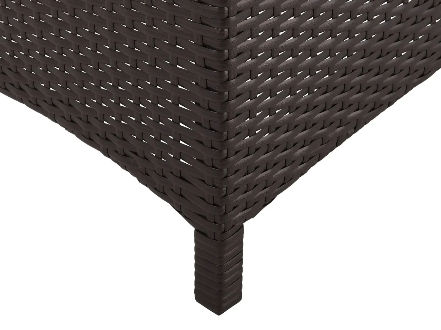 Lettino Prendisole con Cuscino VASTO Rattan sintetico (PE) Marrone