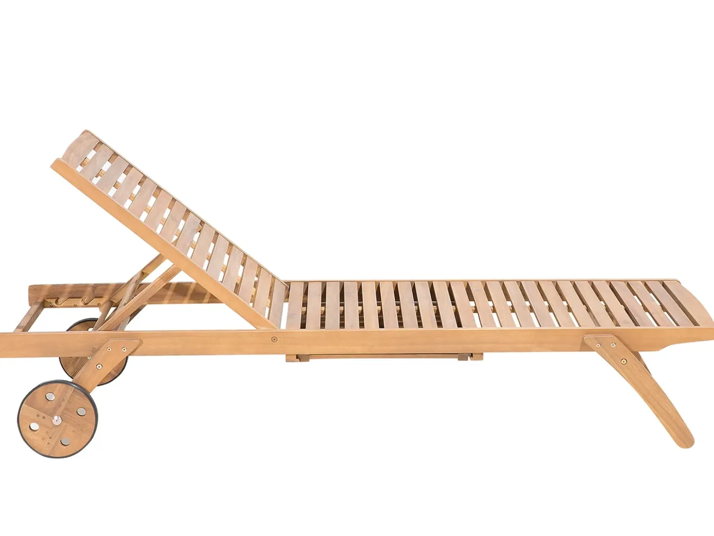Lettino Prendisole con Cuscino CESANA PREMIUM Legno d'acacia Blu