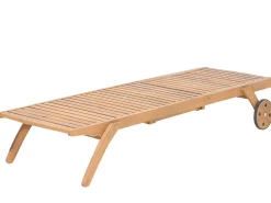 Lettino Prendisole con Cuscino CESANA PREMIUM Legno d'acacia Blu