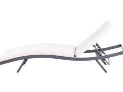 Lettino Prendisole con Cuscino AMELIA Metallo Beige chiaro