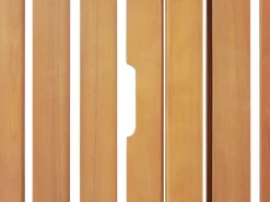 Lettino Prendisole con Cuscino JAVA PREMIUM Legno d'acacia Beige chiaro