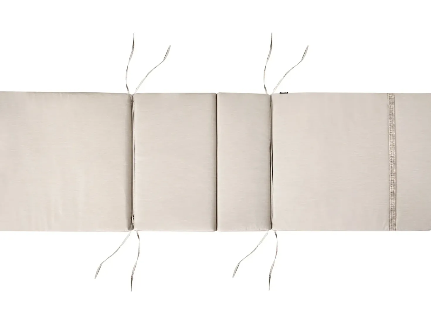Lettino Prendisole con Cuscino JAVA PREMIUM Legno d'acacia Beige chiaro