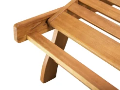Lettino Prendisole con Cuscino JAVA PREMIUM Legno d'acacia Tortora