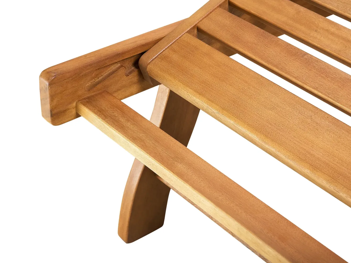 Lettino Prendisole con Cuscino JAVA PREMIUM Legno d'acacia Tortora