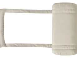Lettino Prendisole con Cuscino JAVA PREMIUM Legno d'acacia Tortora