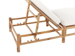 Lettino Prendisole con Cuscino LIGURE Bambù Marrone