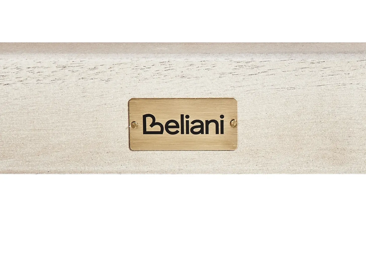 Lettino Prendisole con Cuscino AZZANELLO Legno d'acacia Bianco sporco