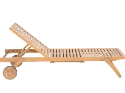 Lettino Prendisole con Cuscino CESANA PREMIUM Legno d'acacia Grigio melange