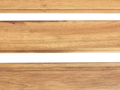 Lettino Prendisole con Cuscino LUINO Legno d'acacia Bianco sporco