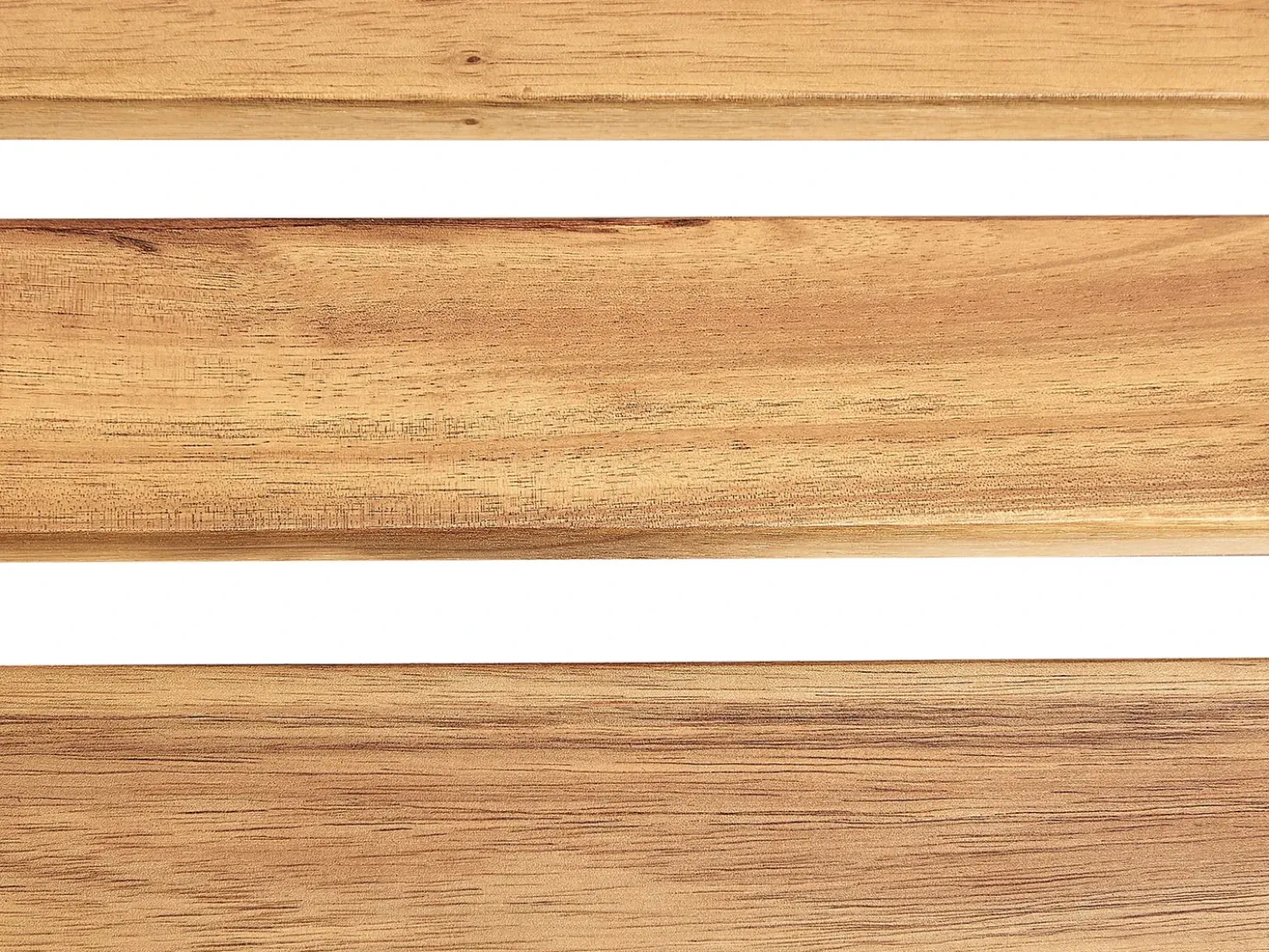 Lettino Prendisole con Cuscino LUINO Legno d'acacia Bianco sporco