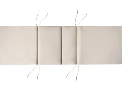Lettino Prendisole con Cuscino AMANTEA PREMIUM II Legno d'acacia Beige chiaro