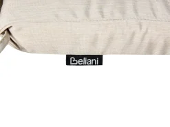 Lettino Prendisole con Cuscino AMANTEA PREMIUM II Legno d'acacia Beige chiaro