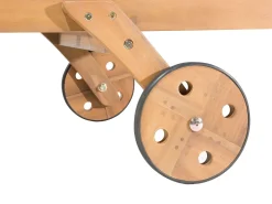 Lettino Prendisole con Cuscino CESANA PREMIUM Legno d'acacia Beige chiaro