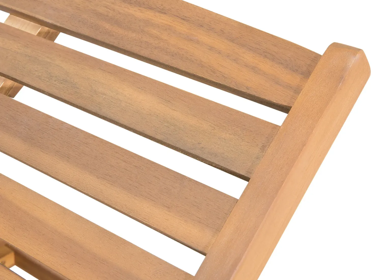 Lettino Prendisole con Cuscino CESANA PREMIUM Legno d'acacia Beige chiaro