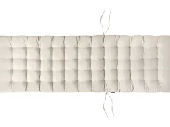Lettino Prendisole con Cuscino CESANA PREMIUM Legno d'acacia Beige chiaro