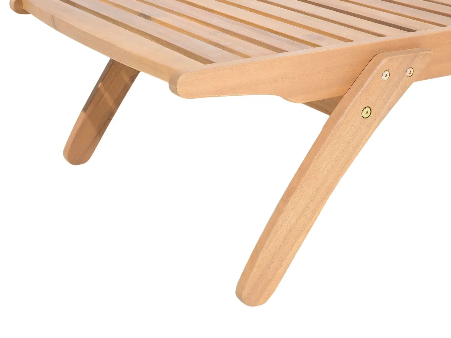 Lettino Prendisole con Cuscino CESANA PREMIUM Legno d'acacia Beige chiaro