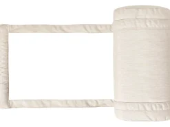 Lettino Prendisole con Cuscino CESANA PREMIUM Legno d'acacia Beige chiaro