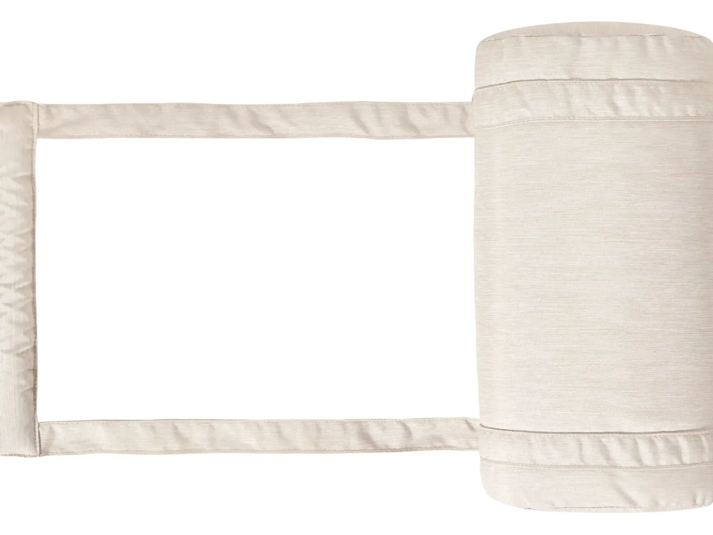 Lettino Prendisole con Cuscino CESANA PREMIUM Legno d'acacia Beige chiaro