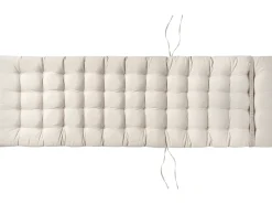 Lettino Prendisole con Cuscino CESANA PREMIUM Legno d'acacia Beige chiaro