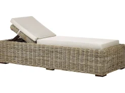 Lettino Prendisole con Cuscino PALESE Rattan Naturale