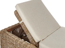 Lettino Prendisole con Cuscino PALESE Rattan Naturale