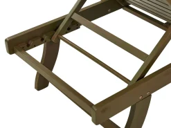Lettino Prendisole con Cuscino AMANTEA PREMIUM II Legno d'acacia Tortora