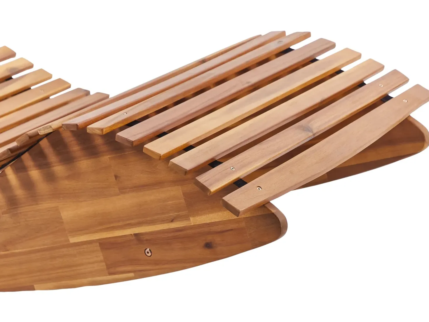 Lettino Prendisole con Cuscino BRESCIA PREMIUM Legno d'acacia Blu