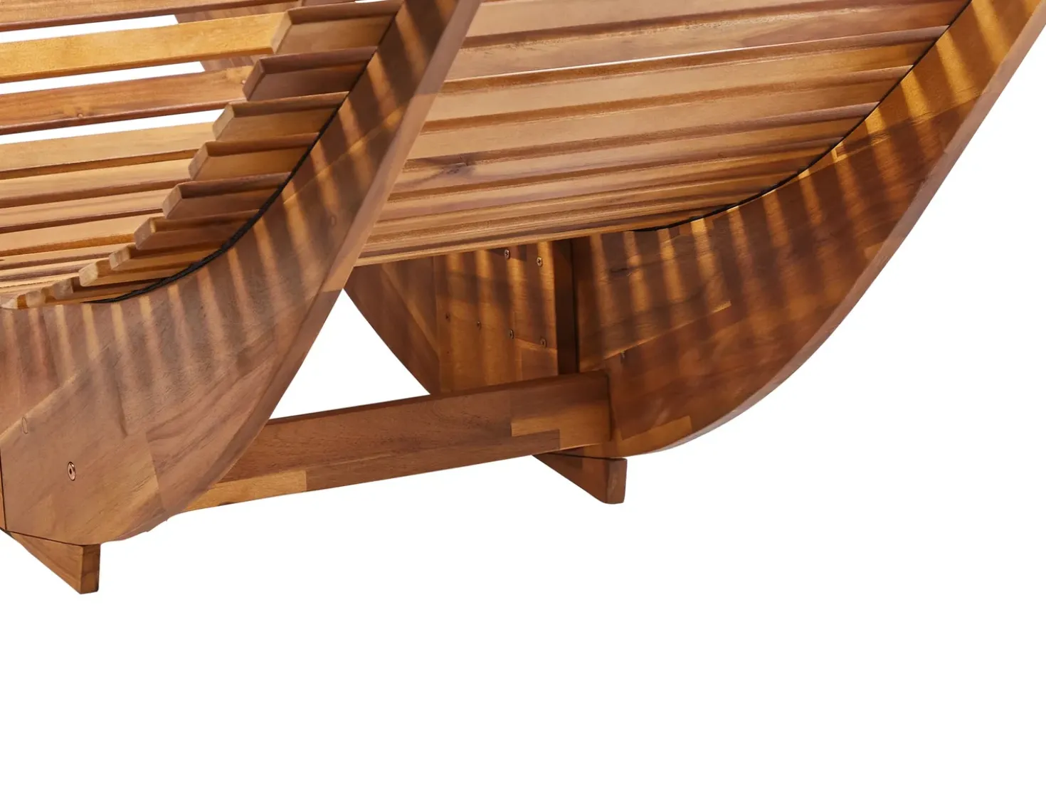 Lettino Prendisole con Cuscino BRESCIA PREMIUM Legno d'acacia Blu