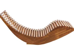 Lettino Prendisole con Cuscino BRESCIA PREMIUM Legno d'acacia Blu