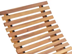 Lettino Prendisole con Cuscino BRESCIA PREMIUM Legno d'acacia Blu