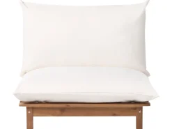 Lettino Prendisole con Cuscino SUNO Legno d'acacia Marrone chiaro
