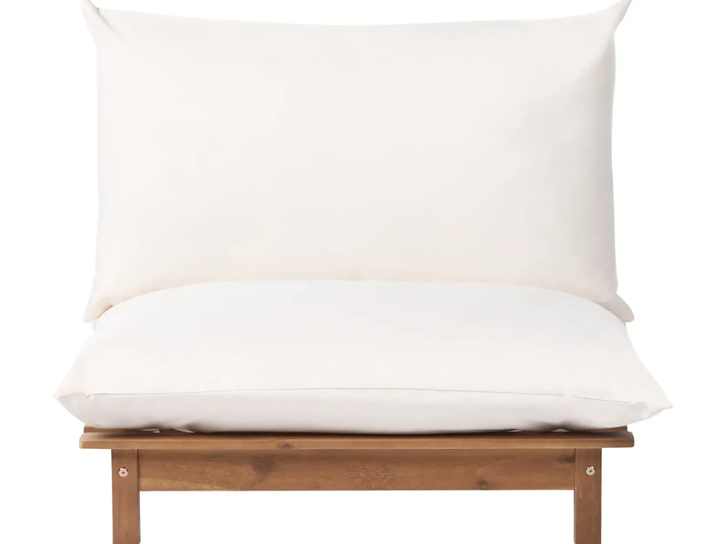 Lettino Prendisole con Cuscino SUNO Legno d'acacia Marrone chiaro