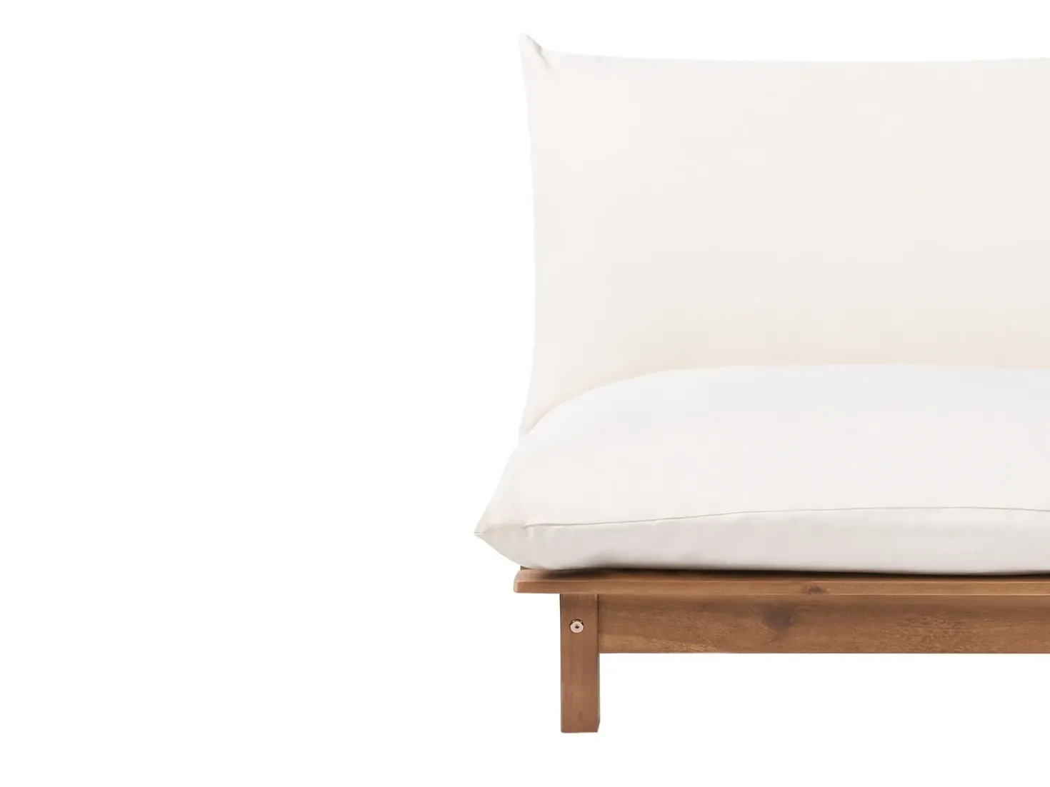 Lettino Prendisole con Cuscino SUNO Legno d'acacia Marrone chiaro
