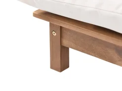 Lettino Prendisole con Cuscino SUNO Legno d'acacia Marrone chiaro